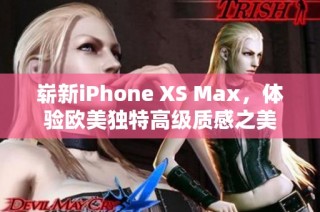 崭新iPhone XS Max，体验欧美独特高级质感之美