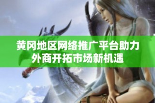 黄冈地区网络推广平台助力外商开拓市场新机遇