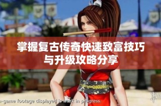 掌握复古传奇快速致富技巧与升级攻略分享