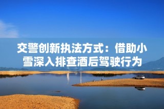 交警创新执法方式：借助小雪深入排查酒后驾驶行为