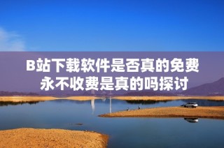 B站下载软件是否真的免费 永不收费是真的吗探讨
