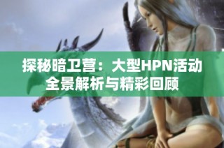 探秘暗卫营：大型HPN活动全景解析与精彩回顾