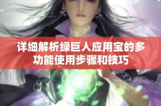 详细解析绿巨人应用宝的多功能使用步骤和技巧