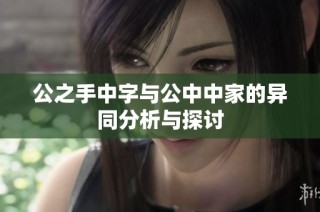 公之手中字与公中中家的异同分析与探讨