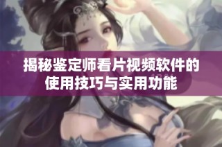 揭秘鉴定师看片视频软件的使用技巧与实用功能