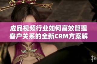 成品视频行业如何高效管理客户关系的全新CRM方案解读