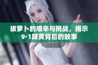 拔萝卜的艰辛与挑战，揭示9·1降黄背后的故事