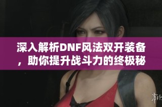 深入解析DNF风法双开装备，助你提升战斗力的终极秘籍