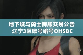 地下城与勇士跨服交易公告 辽宁3区账号编号OHSBC出售中