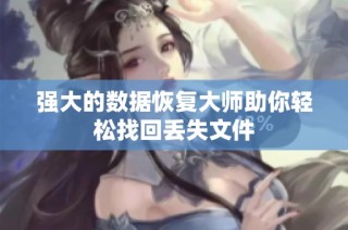强大的数据恢复大师助你轻松找回丢失文件