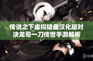 传说之下虚拟键盘汉化版对决龙哥一刀传世手游解析