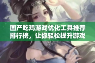 国产吃鸡游戏优化工具推荐排行榜，让你轻松提升游戏体验