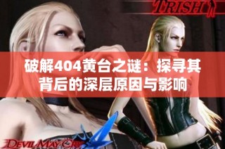 破解404黄台之谜：探寻其背后的深层原因与影响