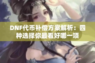 DNF代币补偿方案解析：四种选择你最看好哪一项