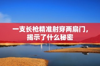 一支长枪精准射穿两扇门，揭示了什么秘密