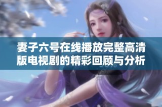 妻子六号在线播放完整高清版电视剧的精彩回顾与分析