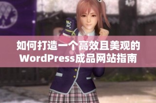 如何打造一个高效且美观的WordPress成品网站指南