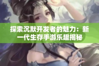 探索沉默开发者的魅力：新一代生存手游乐趣揭秘
