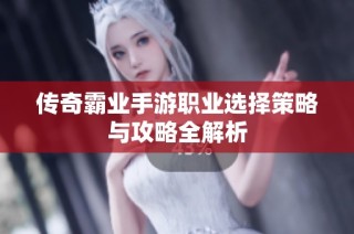 传奇霸业手游职业选择策略与攻略全解析
