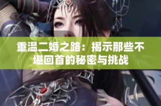 重温二婚之路：揭示那些不堪回首的秘密与挑战