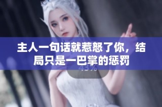 主人一句话就惹怒了你，结局只是一巴掌的惩罚