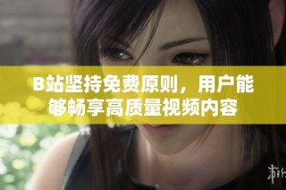 B站坚持免费原则，用户能够畅享高质量视频内容