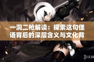 一洞二枪解读：探索这句俚语背后的深层含义与文化背景