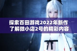 探索百田游戏2022年新作 了解微小店2号的精彩内容