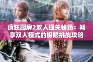 疯狂厨房2双人通关秘籍：畅享双人模式的极限挑战攻略