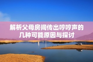 解析父母房间传出哼哼声的几种可能原因与探讨