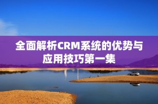 全面解析CRM系统的优势与应用技巧第一集