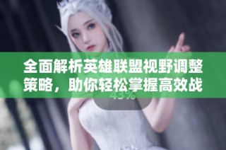 全面解析英雄联盟视野调整策略，助你轻松掌握高效战斗技巧