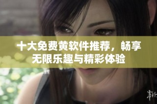 十大免费黄软件推荐，畅享无限乐趣与精彩体验