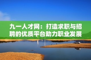 九一人才网：打造求职与招聘的优质平台助力职业发展