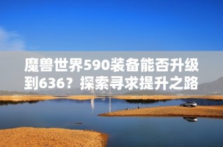 魔兽世界590装备能否升级到636？探索寻求提升之路