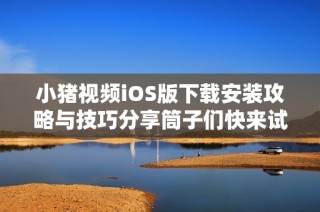 小猪视频iOS版下载安装攻略与技巧分享筒子们快来试试