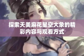 探索天美麻花星空大象的精彩内容与观看方式