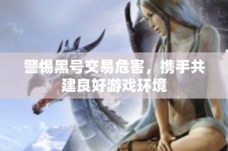 警惕黑号交易危害，携手共建良好游戏环境