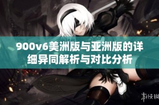 900v6美洲版与亚洲版的详细异同解析与对比分析