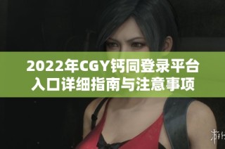 2022年CGY钙同登录平台入口详细指南与注意事项