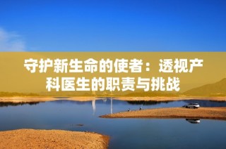 守护新生命的使者：透视产科医生的职责与挑战