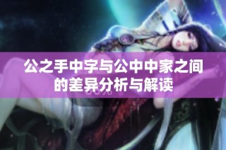 公之手中字与公中中家之间的差异分析与解读