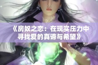 《房奴之恋：在现实压力中寻找爱的真谛与希望》