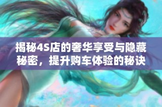 揭秘4S店的奢华享受与隐藏秘密，提升购车体验的秘诀
