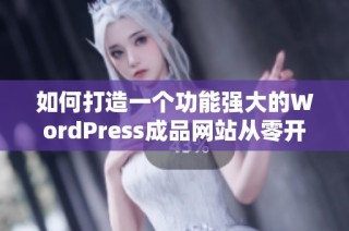 如何打造一个功能强大的WordPress成品网站从零开始