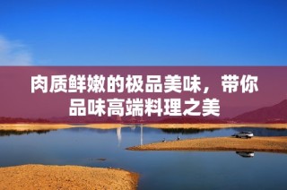 肉质鲜嫩的极品美味，带你品味高端料理之美