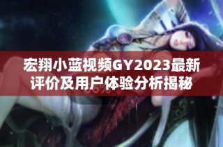 宏翔小蓝视频GY2023最新评价及用户体验分析揭秘