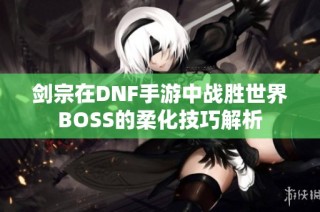剑宗在DNF手游中战胜世界BOSS的柔化技巧解析