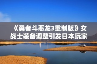 《勇者斗恶龙3重制版》女战士装备调整引发日本玩家不满讨论