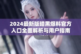 2024最新版暗黑爆料官方入口全面解析与用户指南